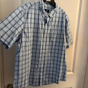 George Men's Blue Plaid Shirt Sz XL